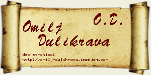 Omilj Dulikrava vizit kartica